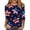 Navy #131, variant on 4th of July Shirts Women Loose 3/4 Sleeve American Flag Print Tshirts Crew Neck Independence Day Patriotic Pullover USA 250th Anniversary Celebration Party 1776-2026 Blouses, L