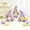 Purple, variant on Lunxisen 6 Pcs Easter Gnome Figurine Cute Spring Decor Desktop Ornament Home Garden Patio Decoration Gift