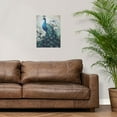 thumbnail image 5 of Akania Elegance Peacock Canvas Wall Art Animal Painting Print Vintage Blue Peacock and White Floral Picture Artwork Decor Unframed 8x10 Inch, 5 of 7