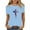 S0-Blue, variant on successthop 4th of July Clothes Women Red Blue White Plus Size Crewneck T Shirt Casual Shirts Short Sleeve Tops Black M