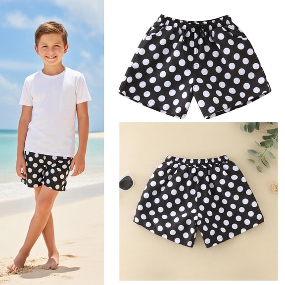 Girls Swimming Trunks with Compression Liner Kids Swimming Quick Dry Girls Beach Shorts 7-8 Years