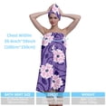 thumbnail image 4 of Colevkie Women 2 Pieces Bath Wrap Set Bath Skirt & Shower Cap Absorbent Soft Quick Drying Adjustable for Bathroom Sauna Beach Hotel Printed Cute Florals Pattern, 4 of 8