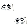 thumbnail image 4 of Yuarrent Juego de tacos y ligeros para hombre y mujer, juego de tacos ligeros y ajustables para ciclismo en interiores, 2 pack/lote Negro tipo SH56 2Conjunto, 4 of 6