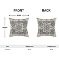 thumbnail image 3 of Merry-XMAS 20" x 20" Black & Cream Carpet Polyester Outdoor Decorative Throw Pillows (2 Count), 3 of 6
