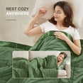 thumbnail image 6 of Madison Park Windom Lightweight Down Alternative Blanket with Satin Trim, Full/Queen - Green for Adults/Teens, 6 of 12