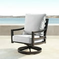 thumbnail image 4 of Oakland Living  44 in. Outdoor Aluminum Round Fire Table Set with Four Deep Seating Swivel Rocking Chair - 5 Piece, 4 of 10