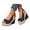Black, variant on Dakaela Womens Espadrilles Wedge Sandals Bowknot Open Toe Slingback Platform High Heels Comfortable Slip on Summer Walking Dressy Shoes Size 6-10
