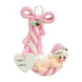 thumbnail image 4 of Ornaments by Elves Personalized Baby's First Christmas 2024 Ornament Pink Candy Cane Ornament .25lbs, 4 of 10