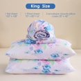 thumbnail image 2 of Floral Printed Sheet Set King Soft Microfiber Botanical Bed Sheets Extra Deep Pocket Pieces, 2 of 8