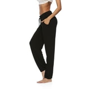 DIBAOLONG Womens Yoga Pants Wide Leg Comfy Drawstring Loose Straight Lounge Running Workout Legging