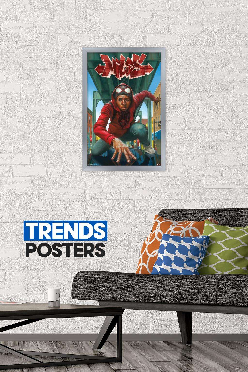 Marvel Comics - Spider-Man - Miles Wall Poster, 14.725" x 22.375", Framed