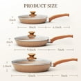 thumbnail image 6 of Innerwell Granite Nonstick Frying Pan Set with Lids, Induction Skillet, 6-Piece Cookware Set, 6 of 7