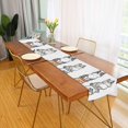 thumbnail image 2 of Yayeee Table Runner 70 inches Long Home Kitchen Dinning Party Decoration, Gray Cute Chubby Cat, 2 of 7