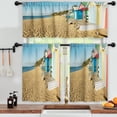 thumbnail image 3 of LALILO Kitchen Curtains and Valances Set of 3 36" Colourful Window Treatment Tiers for Window Decor, 3 of 5