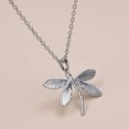 thumbnail image 4 of Stainless Steel Dragonfly Style Holiday Cocktail Party Statement School Class Pendant Necklace, 4 of 8