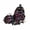 Black, variant on Weebloom Large School Backpack For Kids Girls Cute 3Pcs School Bags Set 3 Piece Floral Bookbag Middle High School College Black
