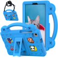thumbnail image 1 of Allytech Galaxy Tab A7 Lite T220 Case with Shoulder Strap, Samsung Tab A 8.0 (2019) T290 Case for Kids, EVA Shockproof Handle Kickstand Case with DIY for Samsung T220 T225 T227 T290 T295, Blue, 1 of 8