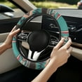 thumbnail image 2 of Renewold Southwest American Tribal Pink Teal Car Steering Wheel Cover for Women Men, 15 Inch Soft Neoprene Stretch Anti-slip Washable Car Accessories Universal Fit for Sedans SUV, 2 of 7