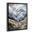 thumbnail image 2 of Stupell Industries Traditional Snow Caps Mountain Peaks Black Floating Frame Canvas Art, 17 x 21, by Franklyn Gregory, 2 of 8