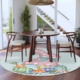 thumbnail image 3 of Teal Easter Round Area Rug 6Ft Washable Circle Rugs for Bathroom Office, Spring Polka Dots Bunny Easter Eggs Wooden Non-Slip Carpet Floor Mats Indoor Outdoor Carpet Runner Aesthetic Home Decor, 3 of 8