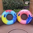 thumbnail image 4 of 36" Pool Float inflatable Swim Ring Adult Swim Ring Summer Floating Ring with Handle, 4 of 6