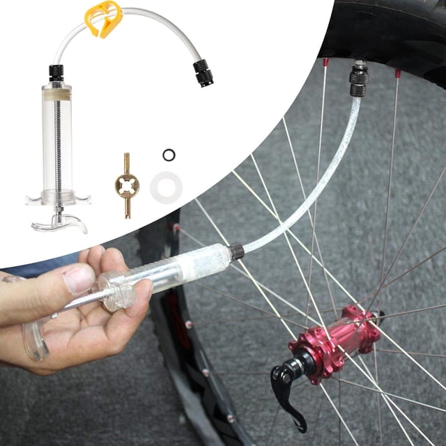 Jeringa selladora de 20ml para neumáticos sin cámara, accesorios de llenado de , válvula de portátil , herramienta de reparación de Negro DYNWAVEMX inyector de sellador