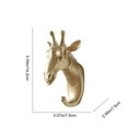 thumbnail image 3 of Animal Wall Hook, Decorative Coat Hanger Mount, Sculpture Wall Hook for Living Room, Home Office Decor, Bedroom, Entryway, Bathroom, Kitchen, Jewelry Organizer, Key Holder, Modern Home Decorations, 3 of 7