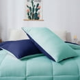 thumbnail image 3 of DOMDEC Goose Down Alternative Comforter Set - 2 Piece Set - All Seasons - Twin/Twin XL, Green and Blue, 3 of 3