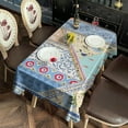 thumbnail image 2 of Rectangle Boho Patchwork Waterproof Tablecloth 60×102 Inch,Bohemian Style Stitching Colorful Floral Vintage Reusable Indoor/Outdoor Durable Table Cover for Party Kitchen Dinner Room Decor, 2 of 6