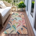 thumbnail image 6 of Addison Rugs Chantille Indoor/Outdoor Transitional Geometric Orange Washable Runner Rug, 2'3" x 7'6", 6 of 6