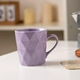 thumbnail image 3 of 11 Ounce Porcelain Mugs, Set of 6, Tea and Cocoa Mug Set, 2Yellow, 2Purple, 2 Matcha Green, Matte, 3 of 14