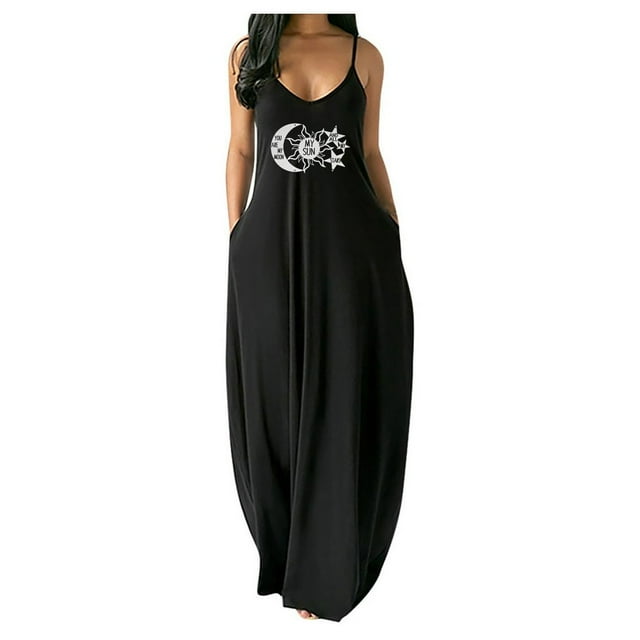 Robe Décontractée Sans Manches avec Poches Style Plage Mode