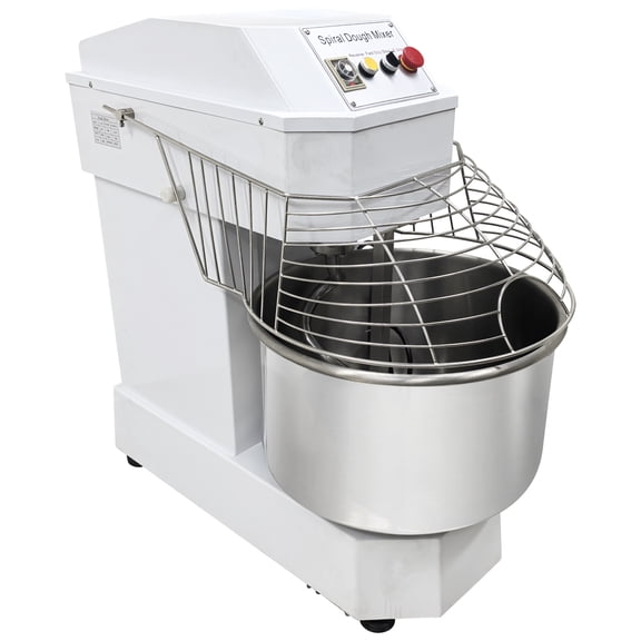 50L Electric Double-Acting Dual-Speed Flour Blender Commercial Spiral Dough Kneading Machine 220V