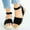 Black BK42, variant on WIZUTIZ Wedge Sandals for Women Hiking Sandals Women Running Comfort Stretchy Beach Sandals Pull-On Round Toe Summer Shoes Flat Heel (O"-1) Wide Solid Sandals School Savings Gray