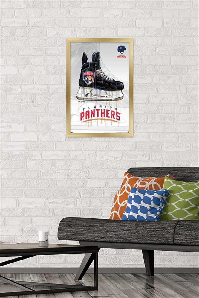 NHL Florida Panthers - Drip Skate 21 Wall Poster, 14.725" x 22.375", Framed
