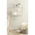 thumbnail image 2 of Kate and Laurel Leanna Glam Scalloped Three-Tiered Wall Shelf, 20 x 6 x 32, White, Decorative Floating Shelf Storage and Wall Organizer for Bathroom Over Toilet Storage or Display, 2 of 8