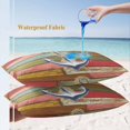 thumbnail image 4 of Lumbar Pillow Covers 20x12 Inch Set of 2, Nautical Anchor Waterproof Outdoor Pillow Covers, Country Vintage Colorful Wooden Plank Decorative Cushion Pillowcases for Couch, Sofa, Bed, Garden, Patio, 4 of 9