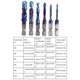 thumbnail image 3 of 6pcs Spiral Tap Drill Bit Set Blue Plating Coating Hex Shank Drill and Tap Kit for Drilling Cutting Soft Metals, 3 of 5