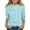 Light Blue, variant on Easter Kids 3/4 Length Sleeve Shirts Girls Festival Cute Bunny Print Crew Neck Tunic Tees Tops 2026 Holiday Casual Funny Clothes (Beige, 8-9 Years)