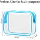 thumbnail image 3 of Bolsa de aseo transparente, paquete de 3 bolsas de aseo de tamaño cuarto, bolsa de cosméticos de maquillaje de viaje para mujeres y hombres, bolsa compatible con la aerolínea del aeropuerto, 3 of 7
