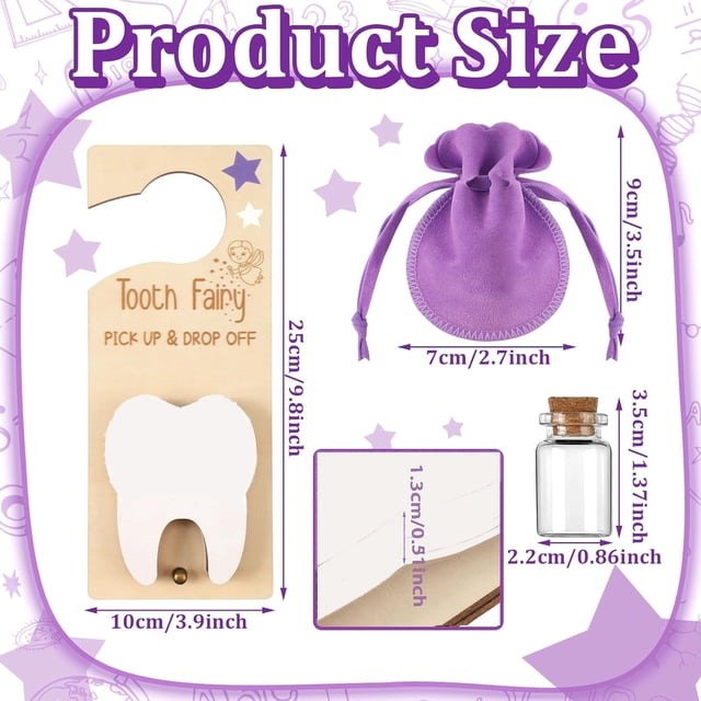 Children Lost Teeth Hanging Pendant for Doorknob, Gift and Decoration for First Tooth