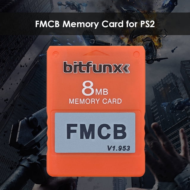 Tarjeta de memoria McBoot V1.953 de 8 MB gratis para PS2 FMCB 1.953 Tarjeta de memoria (naranja) Likrtyny Para estrenar