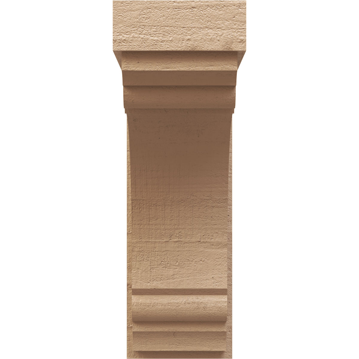 8"W x 16"D x 24"H Classic Warren Rough Cedar Woodgrain TimberThane Corbel, Primed Tan