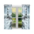 thumbnail image 2 of MYPOP Lighthouse Seashore Scenery Window Curtain Kitchen Curtain 26x39 inches (Two Piece), 2 of 3
