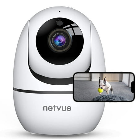 Netvue Wireless Home Smart Camera for Room, WiFi, 1080P Indoor Surveillance Camera, Security Camera, Motion Detection, Night Vision, 2-Way Audio with Phone APP - Supports Only 2.4GHz Wi-Fi