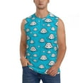 thumbnail image 1 of Balery Hippo In Water Head Camisetas sin mangas para hombre, absorbe la humedad y protege contra el mal olor.-Medium, 1 of 7