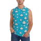 thumbnail image 1 of Fotbe Hippo In Water Head Men's Camiseta sin Mangas Estampada para Hombres, Playera Casual para Gimnasio, Entrenamiento, Playa-Large, 1 of 7