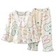 thumbnail image 1 of Odeerbi 1-13 Años Niños Niñas Pijama de Algodón de Verano Conjuntos Pantalones Camisa de Manga Larga Con Solapa de Muesca Estampado de Cuadros Suaves Ropa de Dormir Conjunto de Pijama, 1 of 3