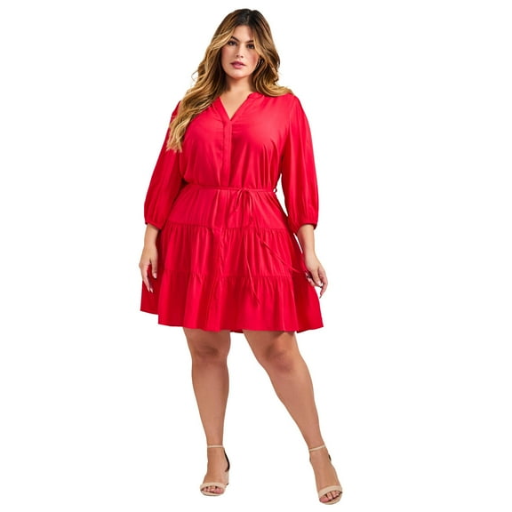 Avenue Women's Plus Size Tessa Tiered Dress