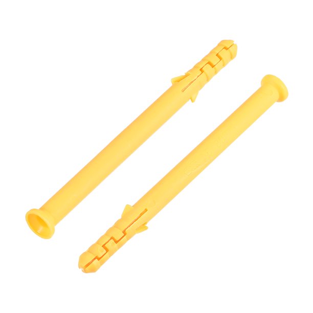 6x80mm Expansion Pipe Anchor Tube Plastic Yellow 75 Pack
